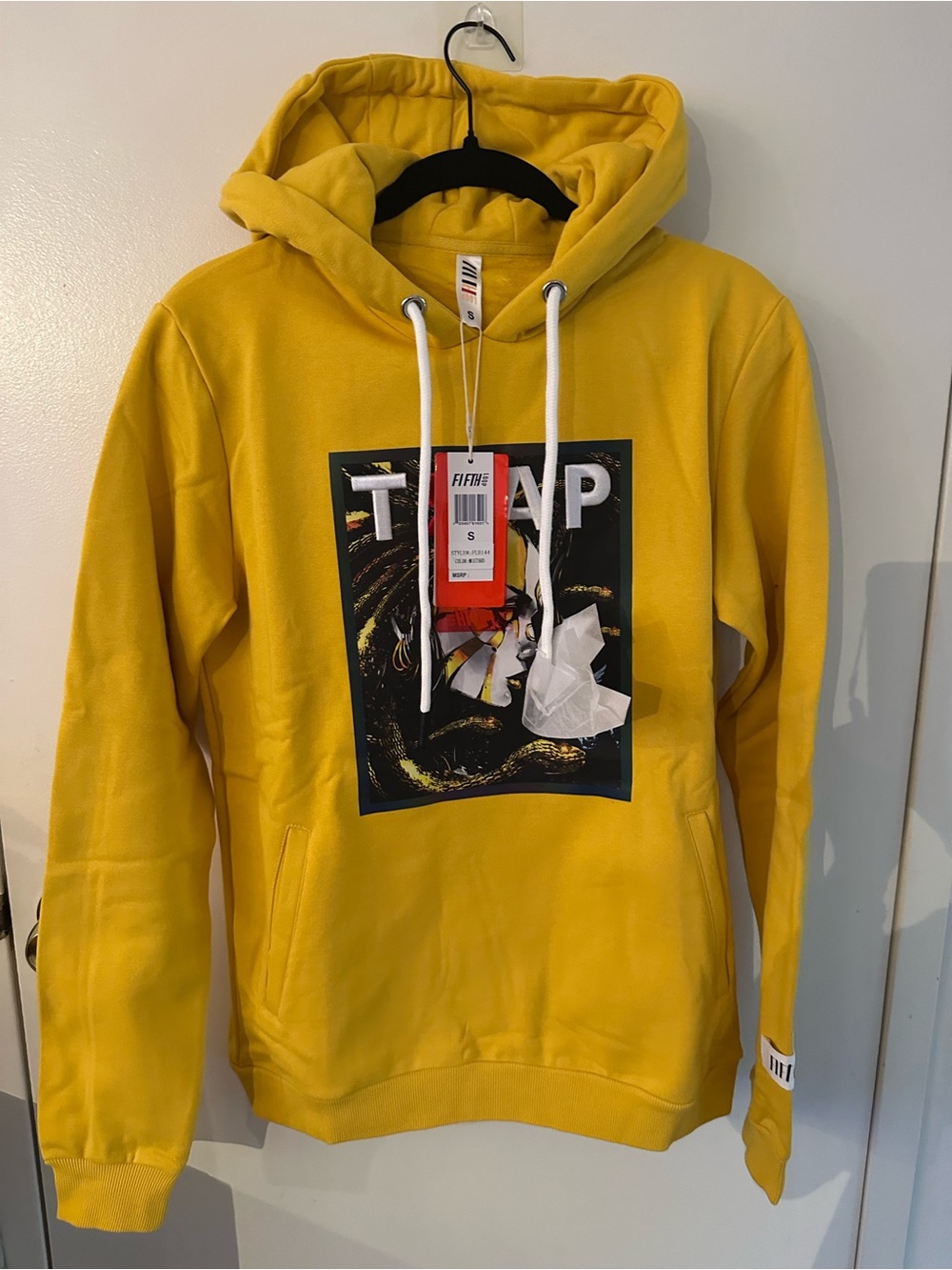 FIFTH Loop Yellow Graphic Pullover Hoodie - Unisex